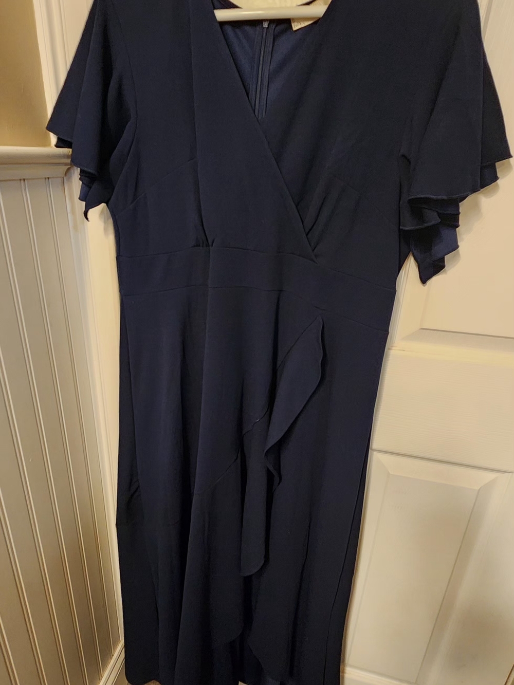 Elegant Navy High-Low A-Line Skirt 2XL/18 - Picture 3 of 6